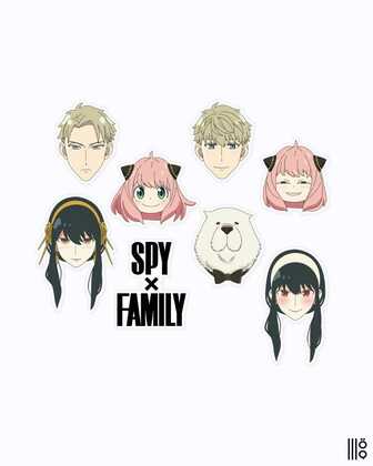 صورة مجموعة ملصقات  انمي Spy X Family 