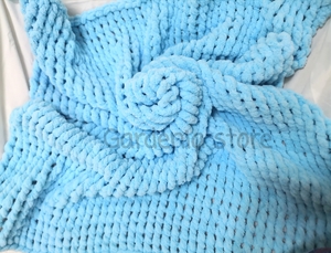 بطانية طفل ارنب ازرق