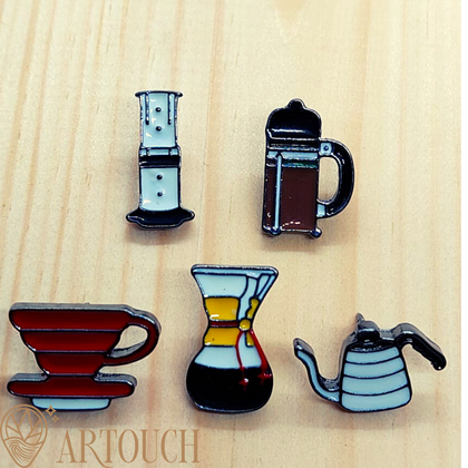 صورة مجموعة بروشات أدوات القهوة