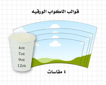صورة قوالب الاكواب الورقيه 
