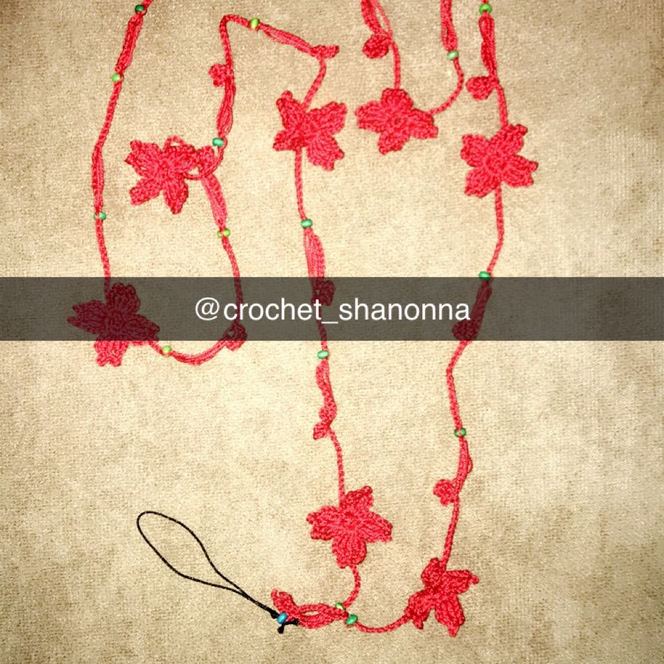 تعليقة جوال بالكروشية باللون الاحمر  | تبايع - Crochet Shanonna 