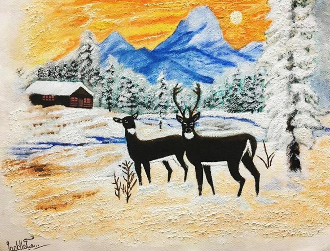 لايفوتك لوحة الشتاء  من متجر Art in home  على سوق تبايُع