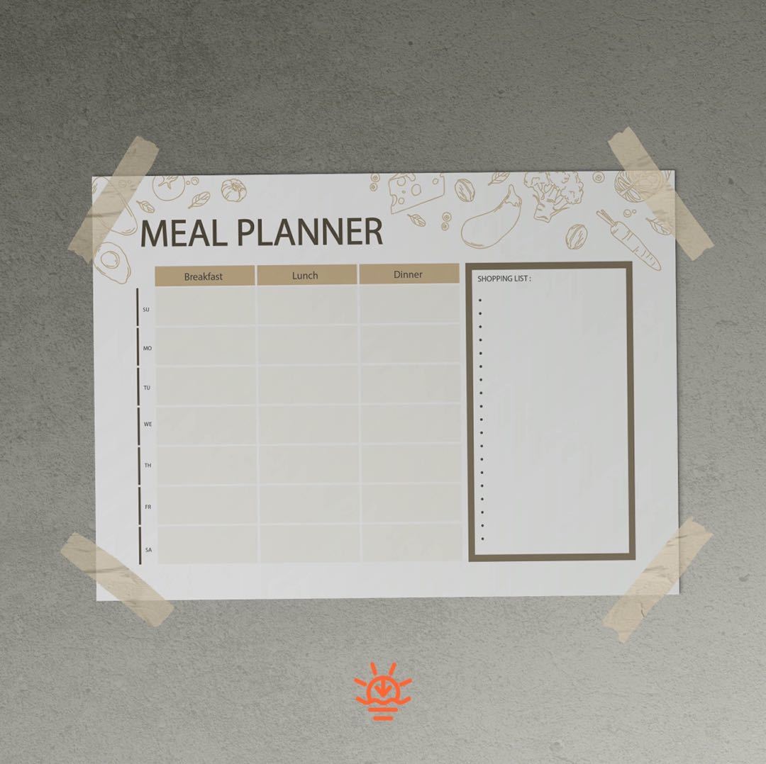 لايفوتك Meal planner | منظم الوجبات  من متجر آن  على سوق تبايُع