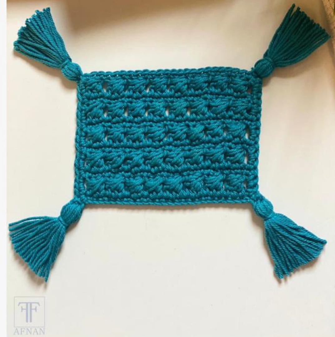 اطلب قاعدة أكواب ازرق من متجر ff__crochet على سوق تبايُع