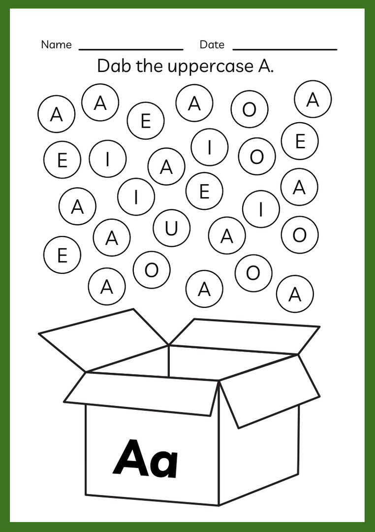 أوراق عمل الحروف الهجائية الانجليزية - رياض الأطفال
